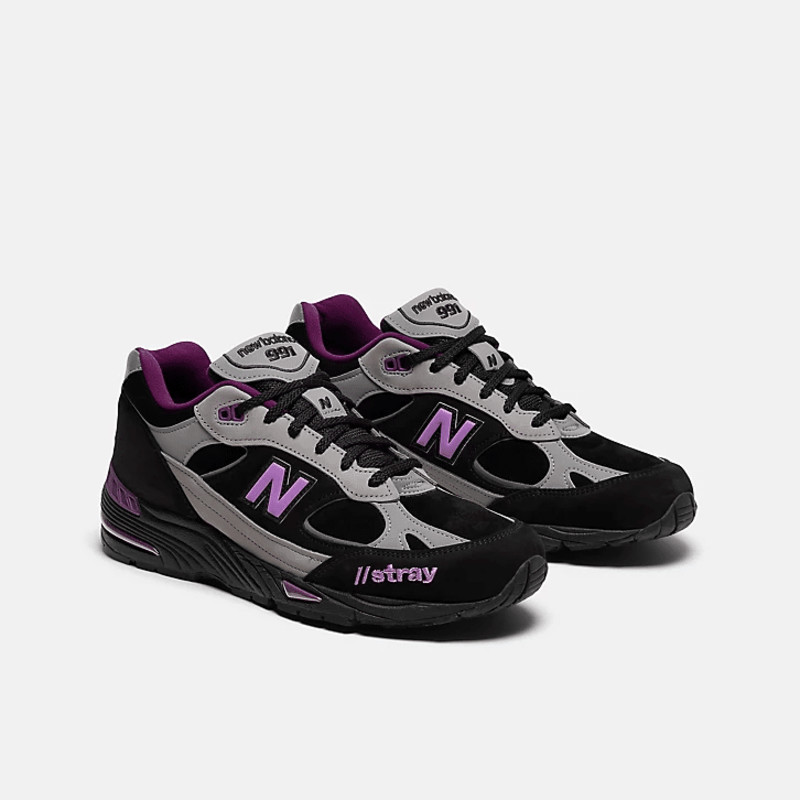 ウィメンズ New Balance 991 Stray Rats Brown Purple W991SRG Stray Rats x New Balance 991 
